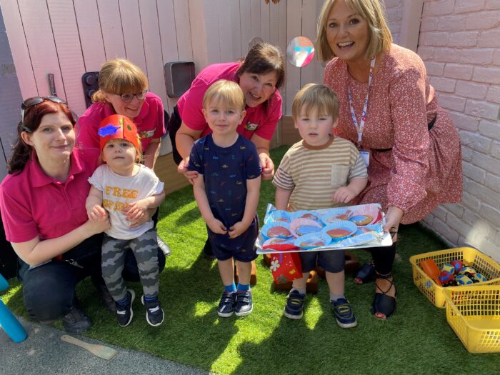 Jo Ramsey and Team with some of their children